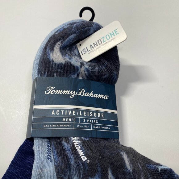 Tommy Bahama Coolmax Island Zone Low Cut Socks One Size - 3 Pair - Picture 2 of 2